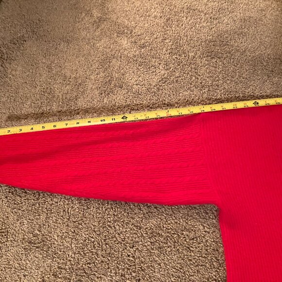 Lot of Two (2) Richard & Co. Women's Lambs Wool SWEATERS, Pink + Red, Sz. L-XL - Picture 7 of 8